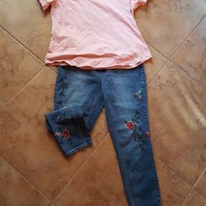 Earl Hummingbird Embroider Jeans